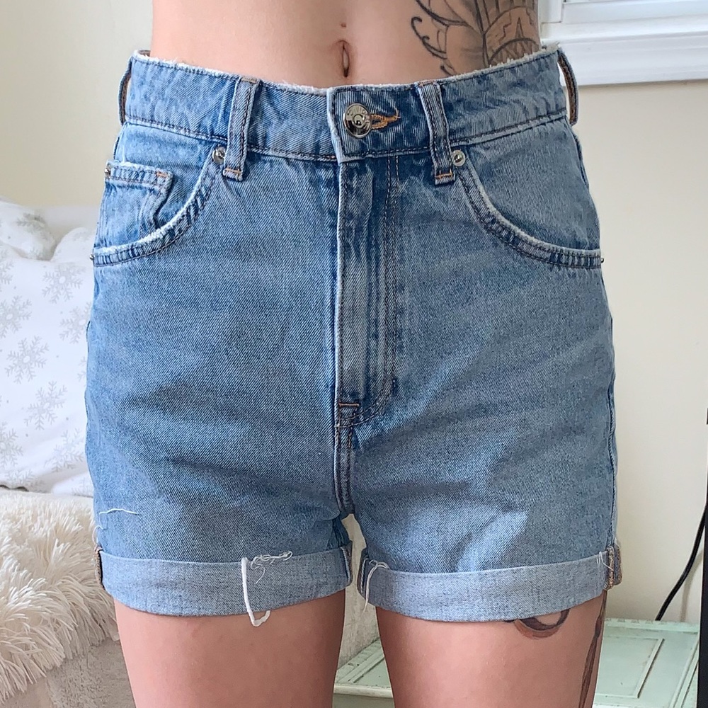 H&M Vintage High Waisted Denim Jean Shorts